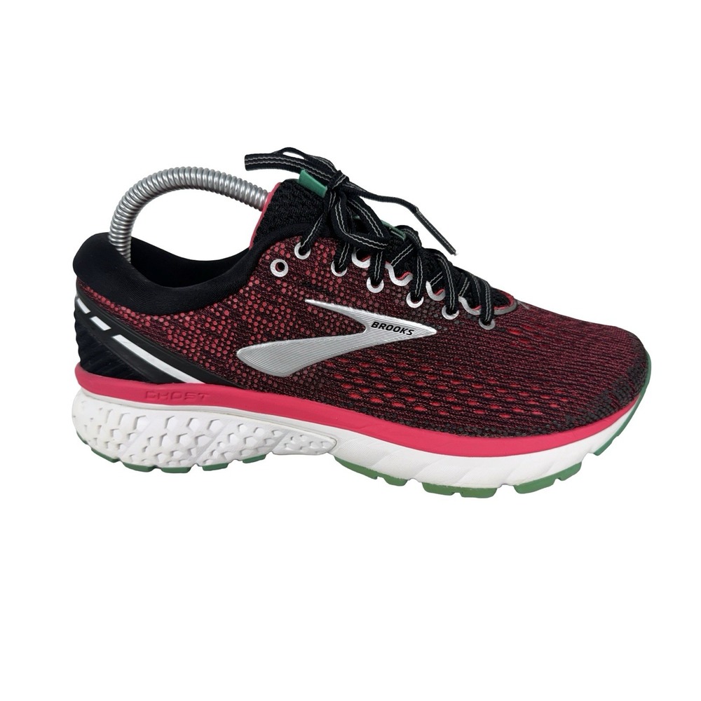Brooks Ghost 11 Womens 8.5 D Running Shoes Red Black Teal 1202771D017